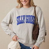 Silly Goose Oatmeal Knit Sweatshirt