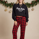 Dear Santa Don't Be Cheap Cropped Hoodie Sweatshirt