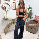 BIRDIE Elevated Cloud Comfort Track Pants in Black