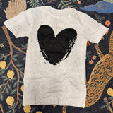 Snakeskin Heart Grey/Black Graphic Tee