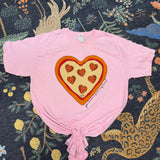 Pink Pizza Heart Graphic Tee