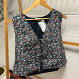 Secret Garden Navy Multi Floral Print Vest IN STORE