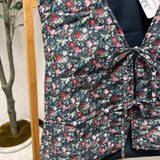 Secret Garden Navy Multi Floral Print Vest IN STORE