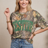 Festive Vintage Wood Camo Heavy Tee