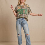 Festive Vintage Wood Camo Heavy Tee