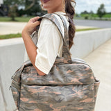 BIRDIE Daily Hustle Duffle in Smoked Oak Camo