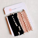 Pearl Embellished Hair Tie Set of 4 IN STORE