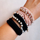 Pearl Embellished Hair Tie Set of 4 IN STORE