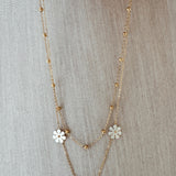 Gold Daisy Layered Necklace