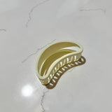 Off White Crescent Claw Clip