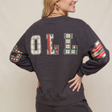 Holly Jolly Patch Charcoal Sweatshirt