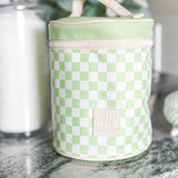 Lime Checkered Live in the Moment Barrel Organizer