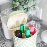 Lime Checkered Live in the Moment Barrel Organizer