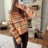 Yellow & Red Striped Cyndie Sweater
