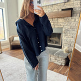 Midnight Sailor Collar Piper Cardigan