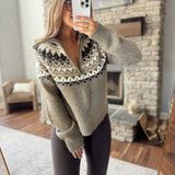 Mocha Ivory Leslie Sweater