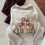 Heather Oak Baby Deer Sweater
