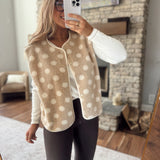 Taupe & White Kym Vest
