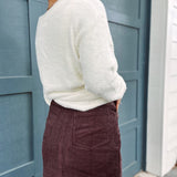 Here Forever Chocolate Corduroy Mini Skirt