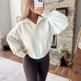 White Melange Hayes Pullover