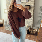 Brownie Star Print Sweater