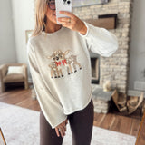 Heather Oak Baby Deer Sweater