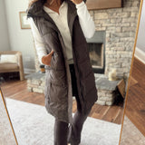 Ash Brown Cold Front Puffer Vest