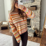 Yellow & Red Striped Cyndie Sweater