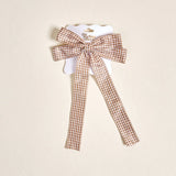Tan Gingham Double Take Hair Bow