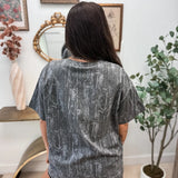 Blackout Dark Camo Oversized Tee