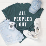 All Peopled Out Graphic Shirt (Blue Spruce)