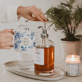 Blue & Gold Best Mom Ever Floral Mug