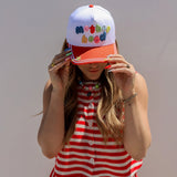 Red & Colorful Motherhood Trucker Hat