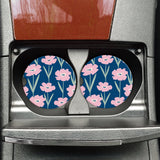 Blue Pink Florals Car Coaster
