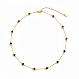 Blush Petite Colored Clover Necklace