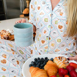 Blue Breakfast Pajama Set