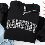 Black Gingham Gameday Sweatshirt