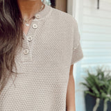 Days Go By Mocha Textured Sweater