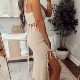 Way Of Life Natural Tassel Sweater Midi