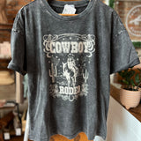 Cowboy Rodeo Ash Grey Tee