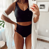 Ray of Sunshine Black Swim Bottoms