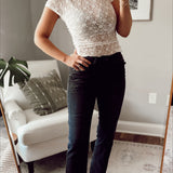 Risen Black Mid Rise Boyfriend Jeans