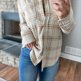 Gianna Oatmeal Plaid Button-up