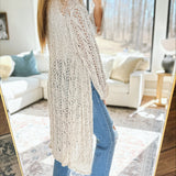 Just Imagine Oatmeal Open-Stitch Duster