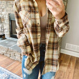 Izzy Caramel Plaid Button-up