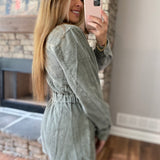 Along The Way Olive Corduroy Romper