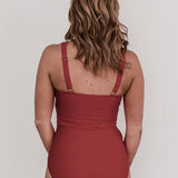 Deep Red One-Piece Swimsuit