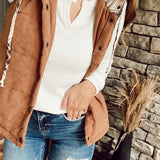 Fallin' For You Colorblock Plaid Hoodie Vest