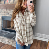 Brooklyn Cedar Cream Plaid Shacket