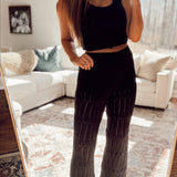 Boho Bliss Black Crocheted Pants